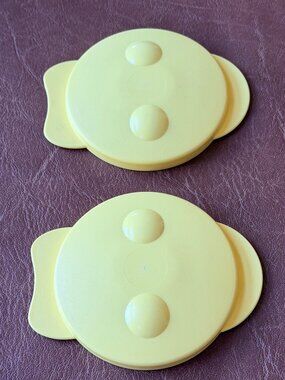 Lot of 2 Tupperware Replacement Lids 4320 Yellow